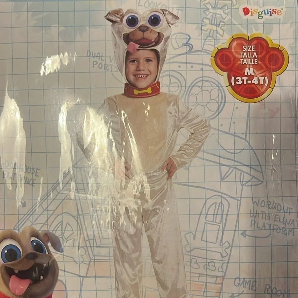 Disguise Puppy Dog Pals Child's Bingo Costume Brand New 3T-4T - Picture 2 of 6